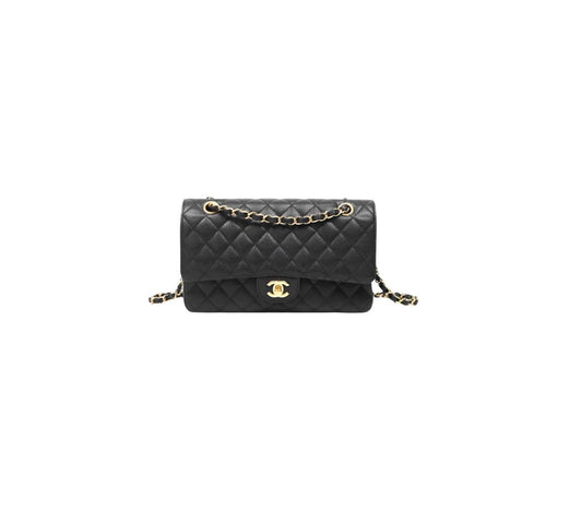 Chanel Classic Medium Flap – Caviar Negro y Oro