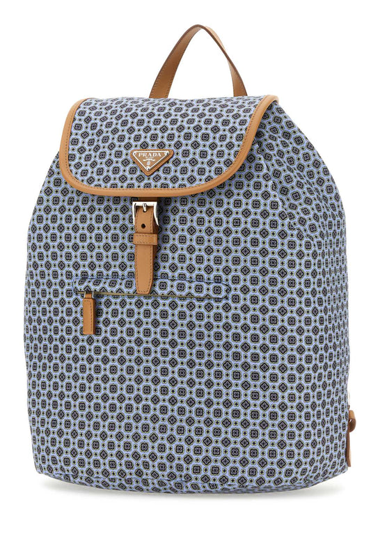 PRADA PRINTED RE-NYLON BACKPACK