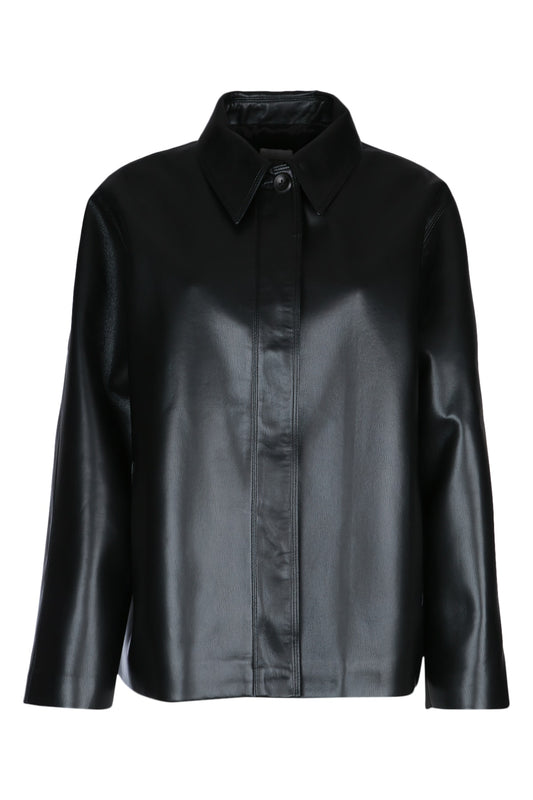 CALVIN KLEIN LEATHER SHIRT JACKET