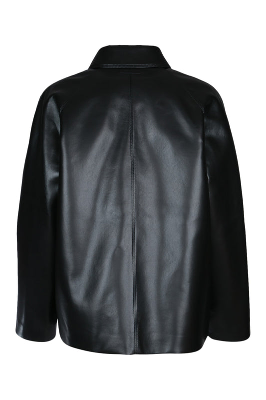 CALVIN KLEIN LEATHER SHIRT JACKET