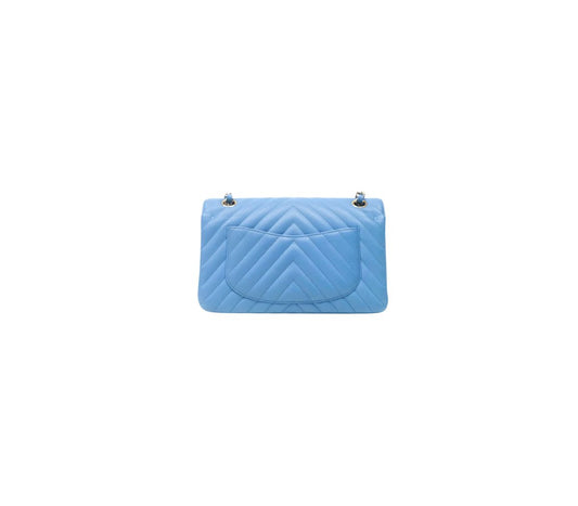 Chanel Small Classic Flap Chevron – Caviar Azul