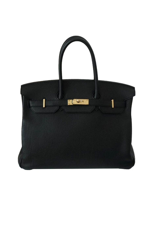 HERMÈS BIRKIN 35 TOGO NEGRO - (GHW) SELLO Q (□)
