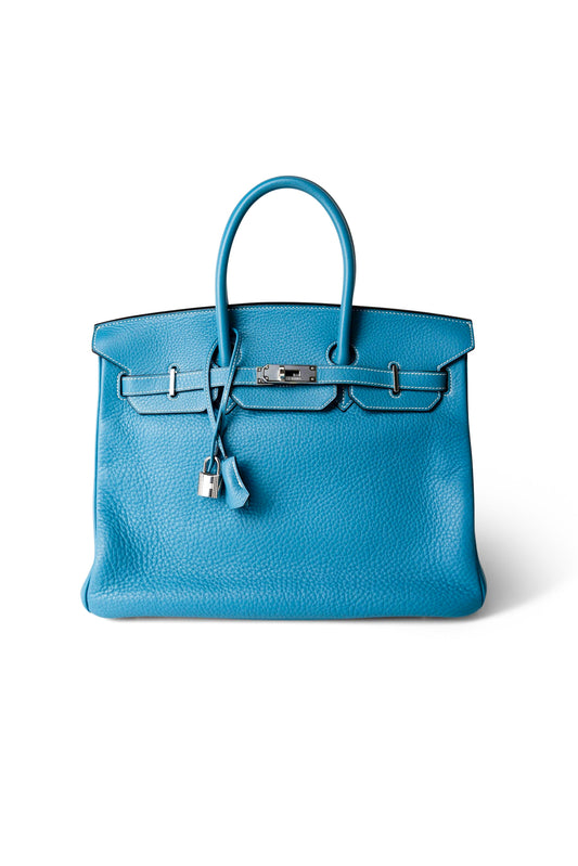 HERMÈS BIRKIN 35 AZUL JEANS TOGO - (PHW)