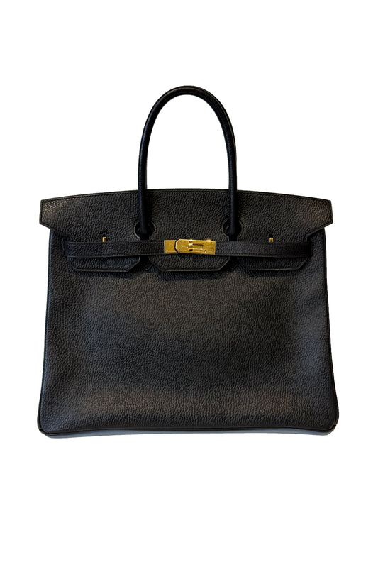 HERMÈS BIRKIN 35 BLACK EPSOM LEATHER (GHW) - SELLO SQUARE B