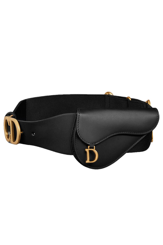 CHRISTIAN DIOR SADDLE POUCH BELT BAG NEGRO