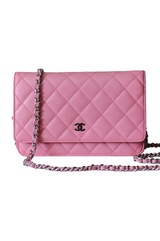 CHANEL WALLET ON CHAIN (WOC) LAMBSKIN ROSA