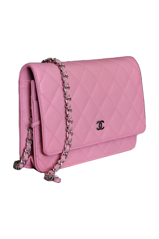 CHANEL WALLET ON CHAIN (WOC) LAMBSKIN ROSA