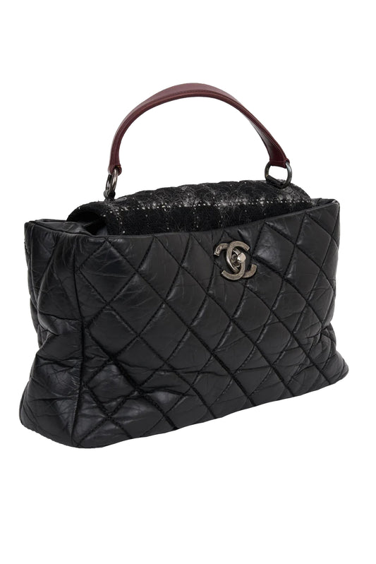 BOLSO CHANEL PORTOBELLO QUILTED CALFSKIN & TWEED NEGRO