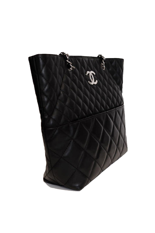 BOLSO CHANEL QUILTED LEATHER SHOPPER TOTE NEGRO - (SHW)