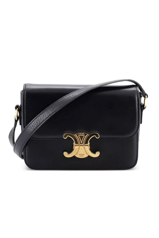 BOLSO CELINE TEEN TRIOMPHE CUERO NEGRO (GHW)