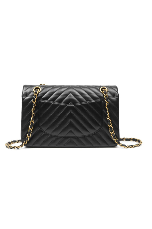 CHANEL CLASSIC M/L CHEVRON MEDIUM FLAP BAG