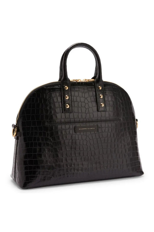 GIUSEPPE ZANOTTI CROCODILE-EMBOSSED EFFECT SHOULDER BAG