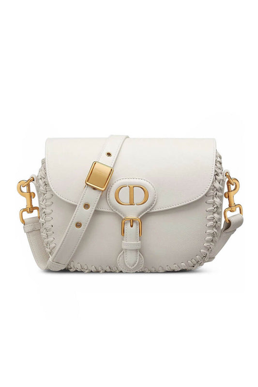 CHRISTIAN DIOR MEDIUM BOBBY BAG WHIPSTITCHED (GHW) BLANCO