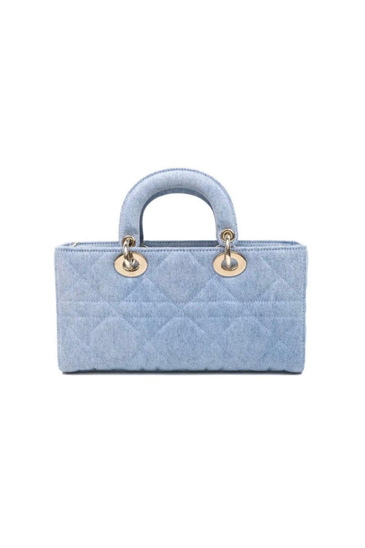CHRISTIAN DIOR LADY D-JOY MEDIUM DENIM CANNAGE - (GHW)