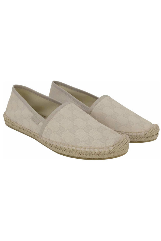 GUCCI GG CANVAS ESPADRILLES CREMA