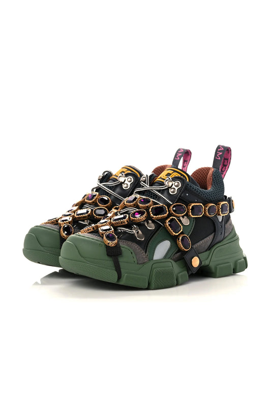 GUCCI FLASHTREK SNEAKERS VERDE OLIVA