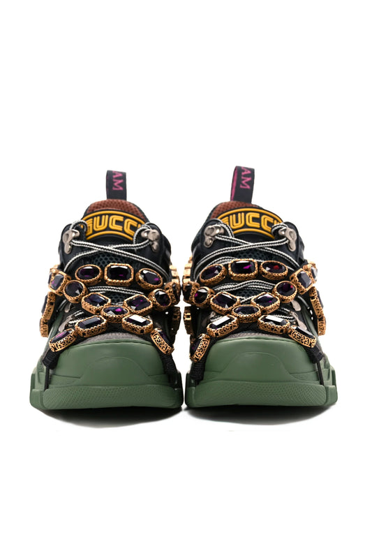 GUCCI FLASHTREK SNEAKERS VERDE OLIVA