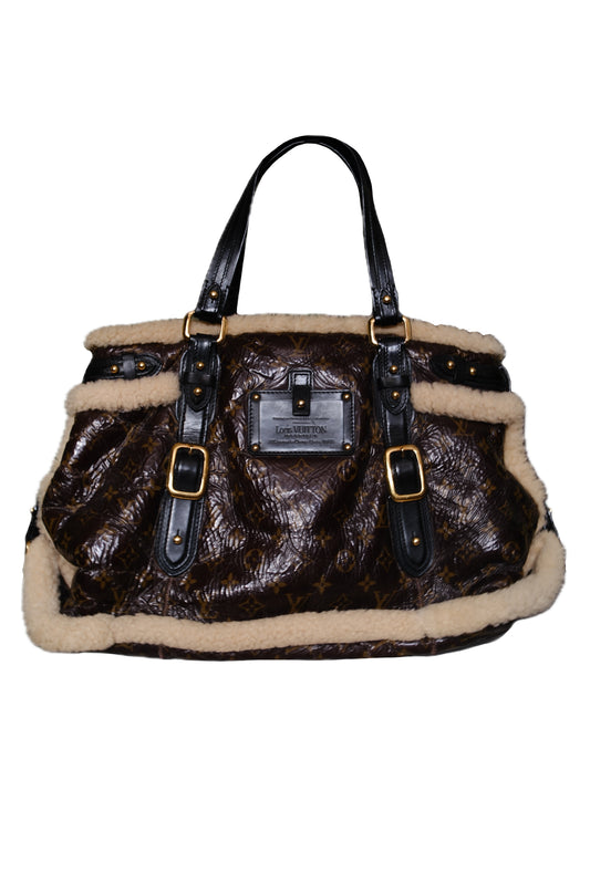 BOLSO LOUIS VUITTON LIMITED EDITION MONOGRAM SHEARLING THUNDER BAG