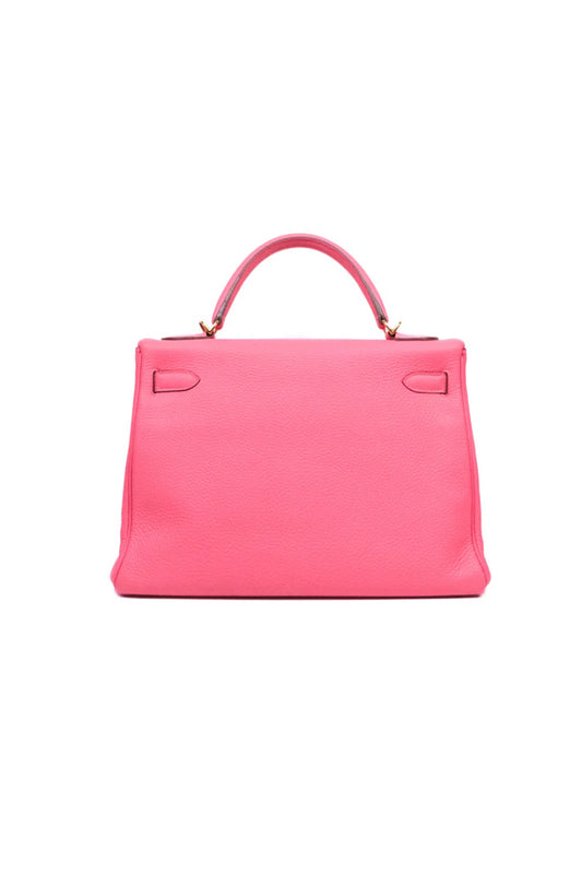 BOLSO HERMÈS KELLY 32 RETOURNE ROSE AZALÉE
