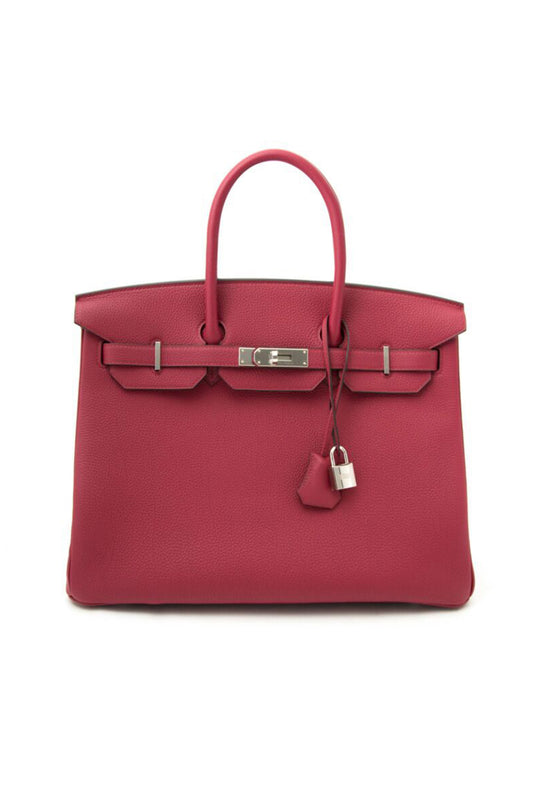 HERMÈS BIRKIN 35 ROUGE TOGO PHW - STAMP SQUARE N