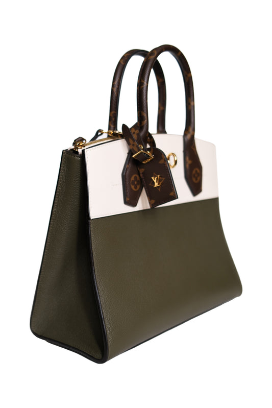BOLSO LOUIS VUITTON CITY STREAMER MM CALFSKIN KAKI/BLANCO