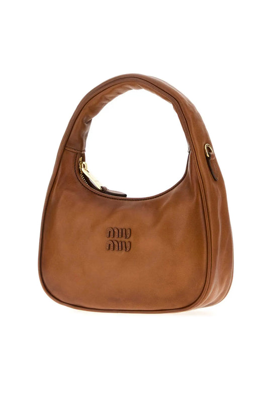 MIU MIU WANDER LEATHER HANDBAG CARAMEL