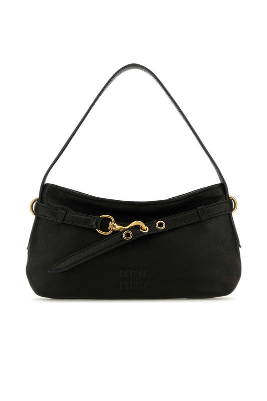 MIU MIU NAPPA LEATHER AVENUE SHOULDER BAG NEGRO