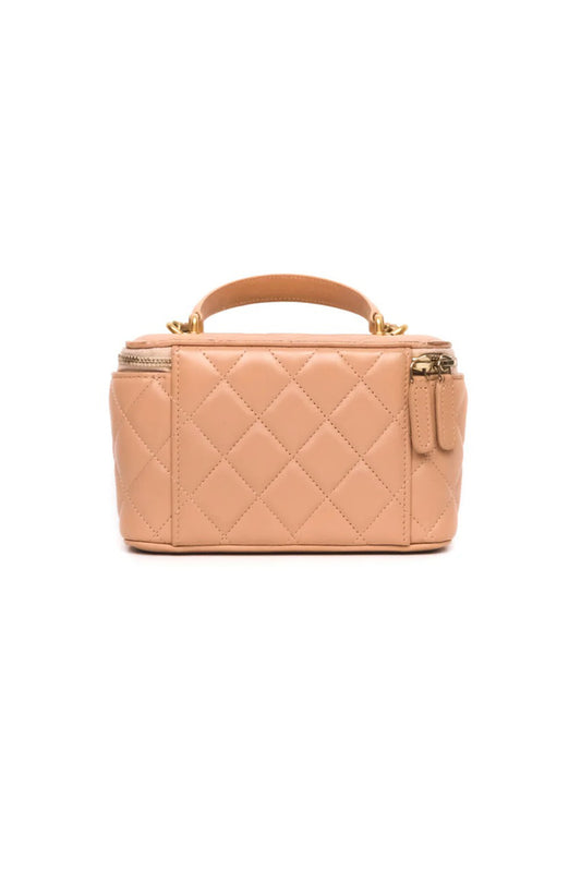 VANITY CHANEL RECTANGULAR LAMBSKIN BEIGE - GHW ENVEJECIDO