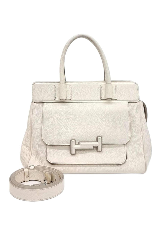 BOLSO TOD'S DOUBLE T TOTE PEBBLED LEATHER BEIGE
