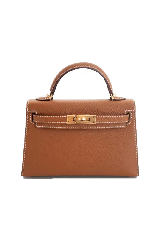 HERMÈS MINI KELLY II EPSOM GOLD GHW