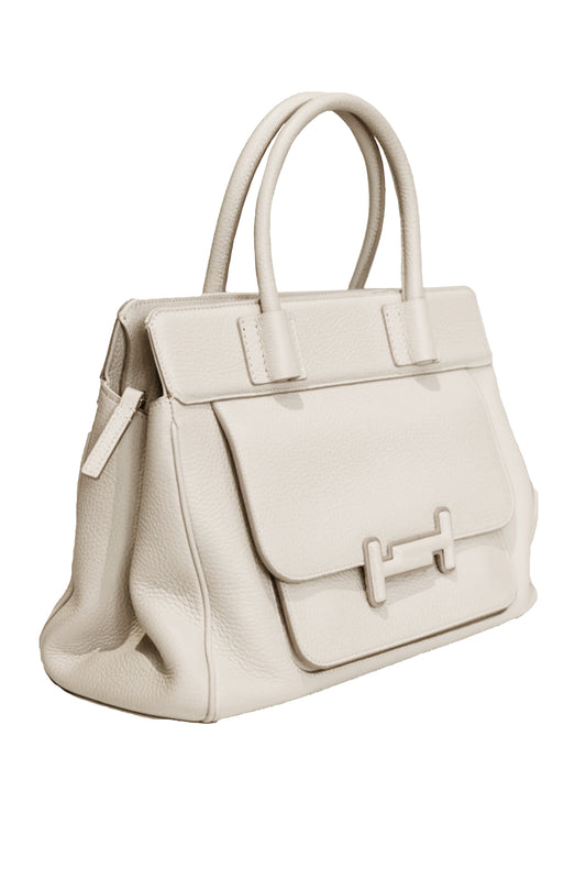 BOLSO TOD'S DOUBLE T TOTE PEBBLED LEATHER BEIGE