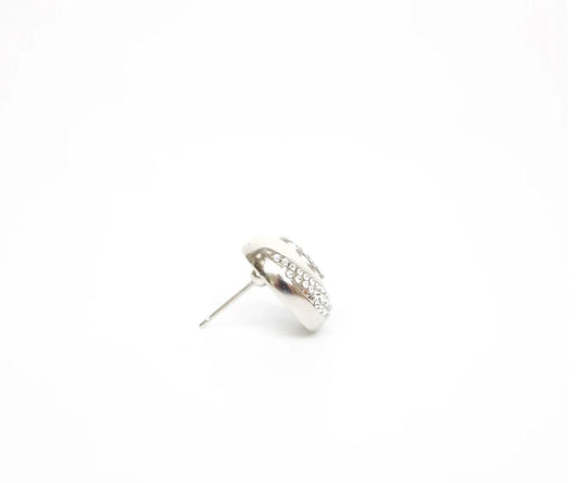 ARETES CHANEL REDONDOS EN TONO PLATEADO