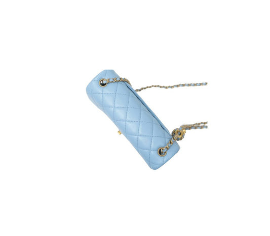 Chanel Mini Rectangular Pearl Crush – Azul Lambskin
