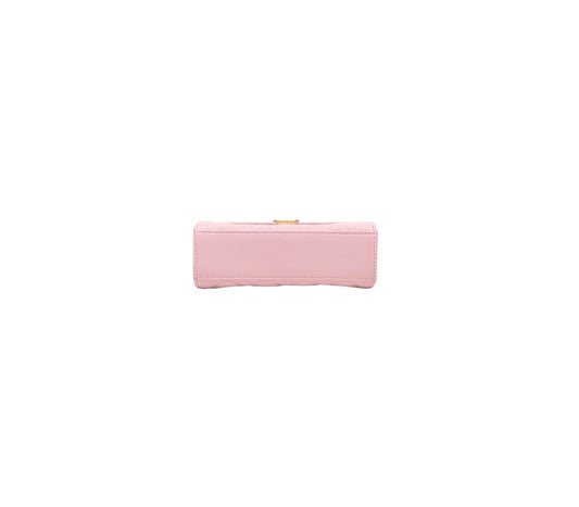 Chanel Mini Clutch con Asa Esmaltada – Lambskin Rosa