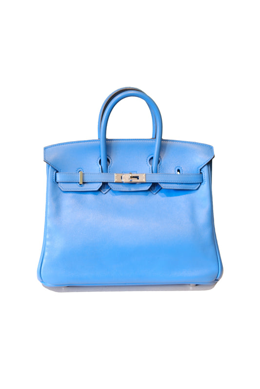 HERMÈS BIRKIN 25 SWIFT AZUL (PHW)