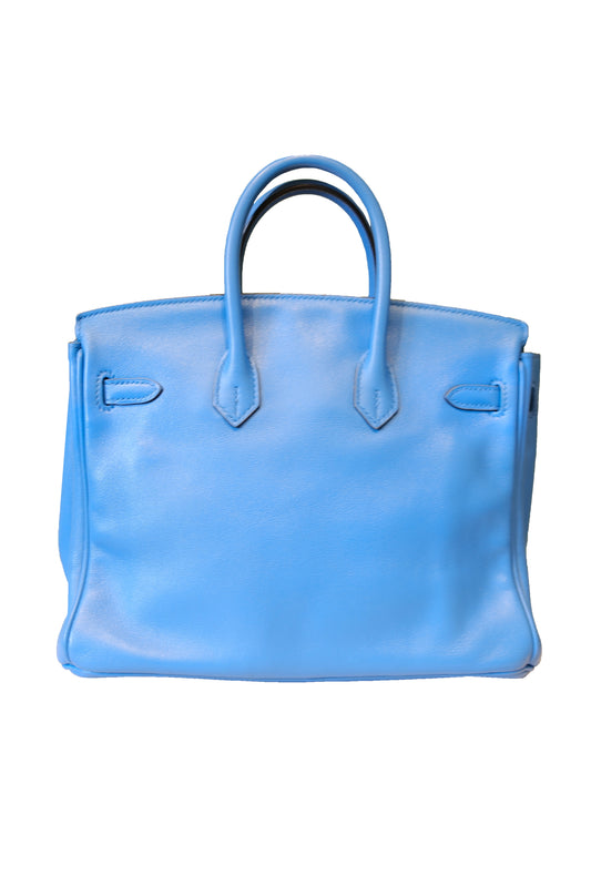 HERMÈS BIRKIN 25 SWIFT AZUL (PHW)