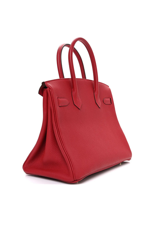 HERMÈS BIRKIN 30 ROUGE VIF TOGO GHW - STAMP A