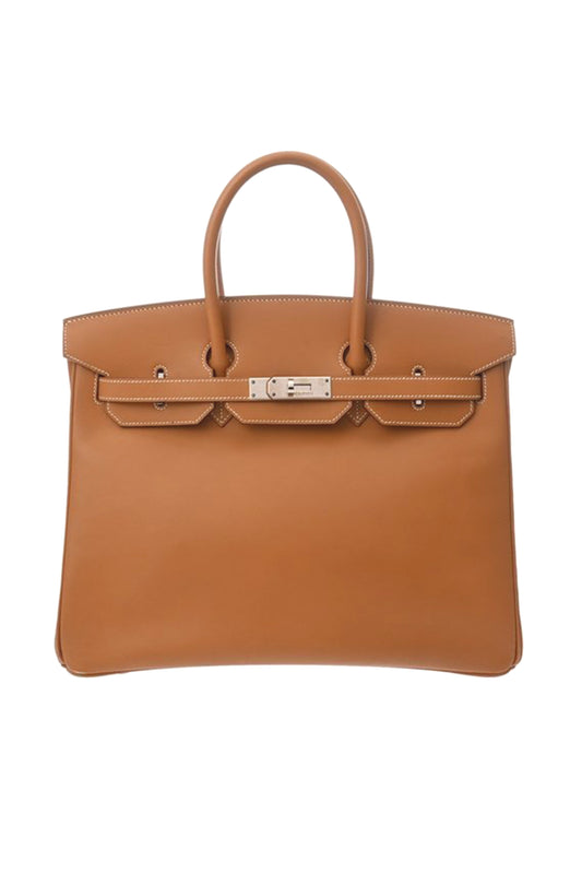 HERMÈS BIRKIN 35 VINTAGE CHAMONIX LEATHER PHW - STAMP SQUARE F