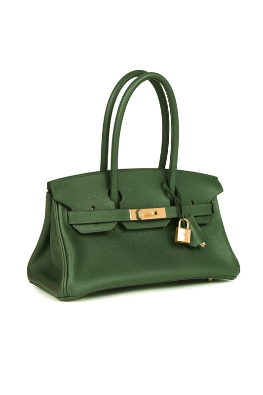 HERMÈS BIRKIN SHOULDER 42 VERT EVERCOLOR - (GHW) SELLO O