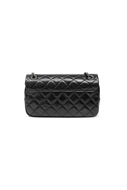BOLSO CHANEL FLAP BAG CUERO NEGRO