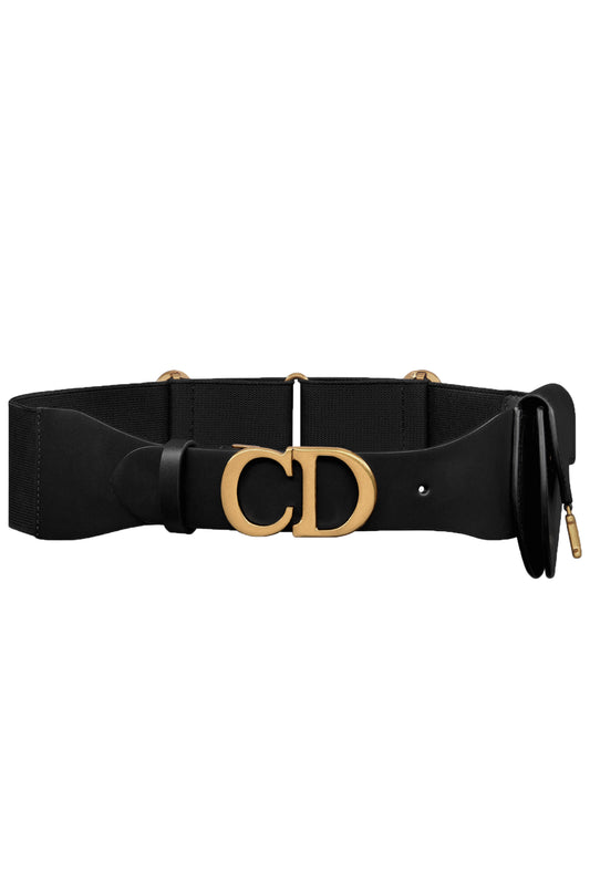 CHRISTIAN DIOR SADDLE POUCH  BELT BAG NEGRO