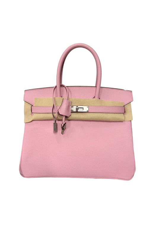 HERMES BIRKIN 30 MAUVE SYLVESTRE EPSOM PALLADIM HARDWARE STAMP U