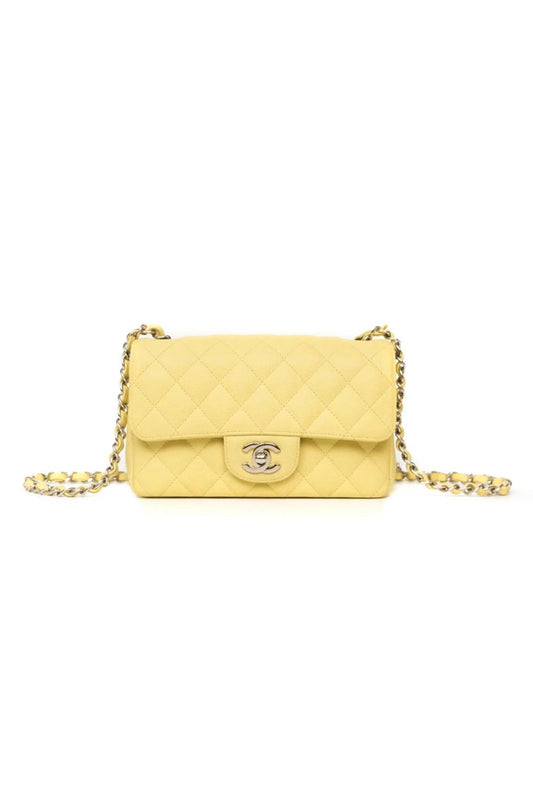 CHANEL MINI RECTANGULAR CLASSIC FLAP BAG AMARILLO