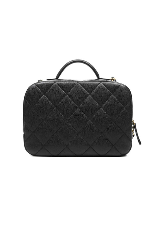 BOLSO CHANEL CC TOP HANDLE VANITY CASE CAVIAR NEGRO (GHW) - (COLECCIÓN 23P)