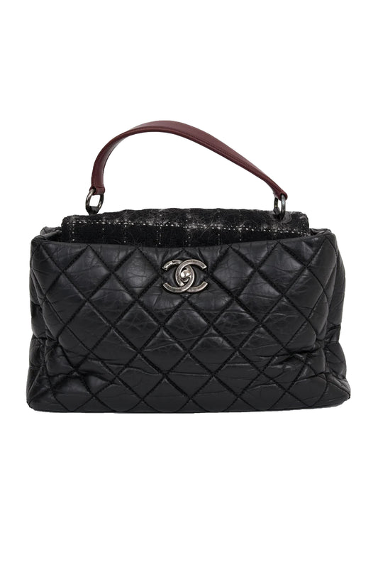 BOLSO CHANEL PORTOBELLO QUILTED CALFSKIN & TWEED NEGRO