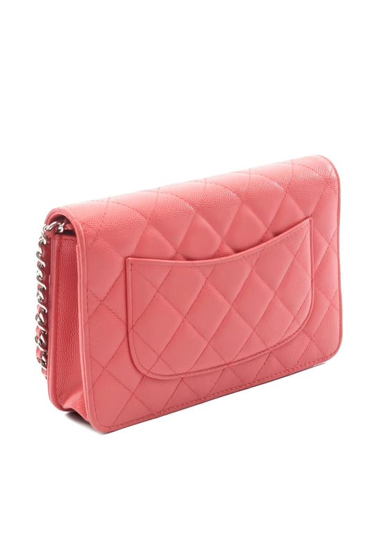 CHANEL WALLET ON CHAIN (WOC) CAVIAR ROSA