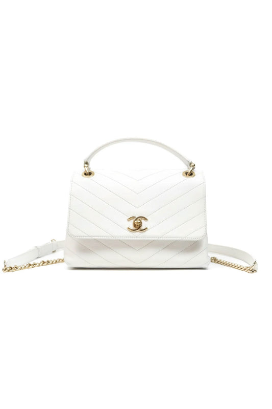 CHANEL CHEVRON CHIC TOP HANDLE SMALL