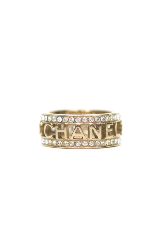 CHANEL RING WITH CRYSTALS