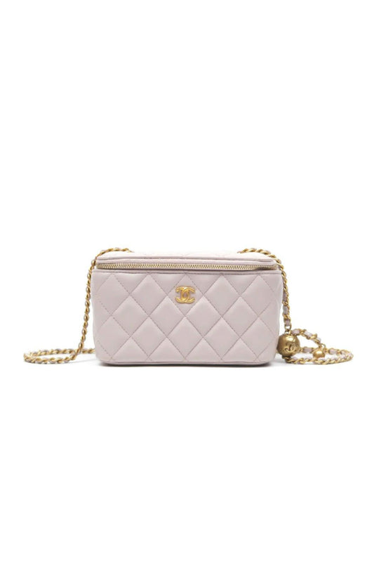 CHANEL VANITY WITH PEARL CRUSH CHAIN IN LILAC