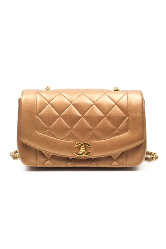CHANEL VINTAGE DIANA SMALL FLAP BAG BRONZE